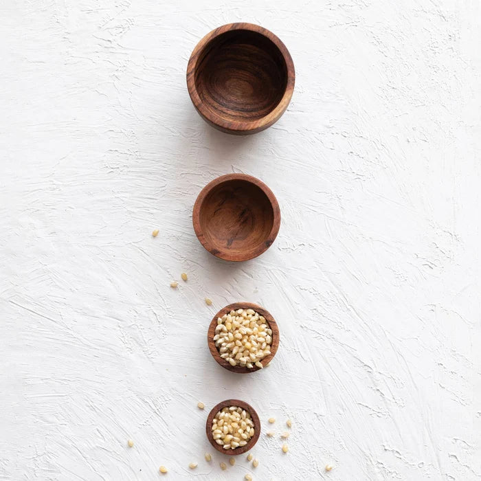 Acacia Wood Nesting Bowl Set