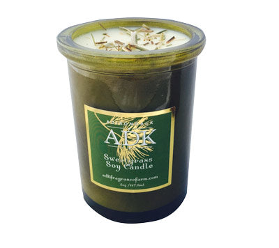 ADK- SWEETGRASS SOY CANDLE 5 oz. Made in Potsdam, NY