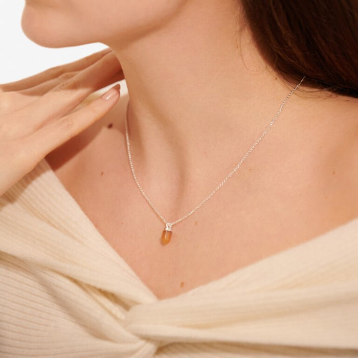Affirmation Crystal A Little 'Energy'  Necklace - Amber
