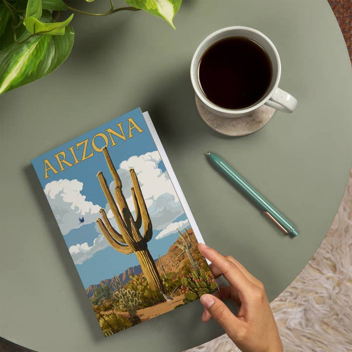 Arizona, Saguaro Cactus & Roadrunner - Premium Journal