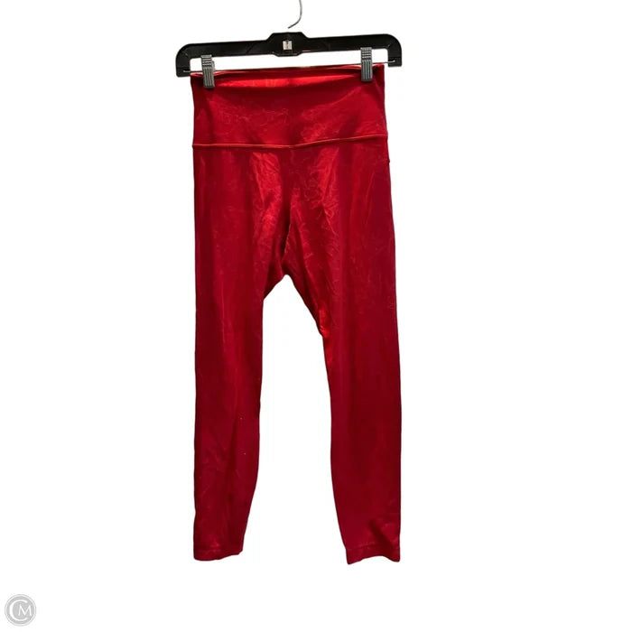 Athletic Leggings By Lululemon In Red, Size: 6