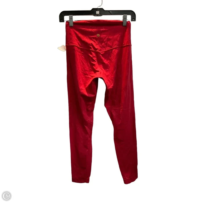 Athletic Leggings By Lululemon In Red, Size: 6