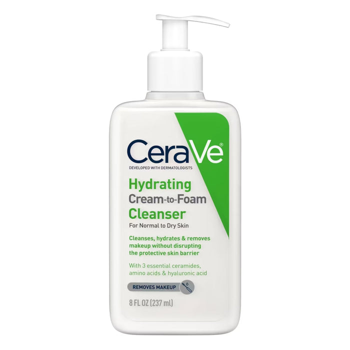 CeraVe Hydrating Cream-to-Foam Cleanser - 8 oz - 12 Pack