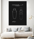 Cocktail Shaker Patent - Black by Finlay McNevin on GIANT ART - black typography