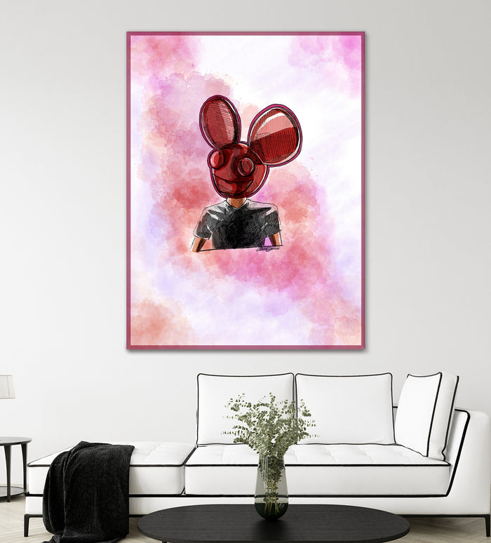 Deadmau5 by Soe San on GIANT ART - red digital painting
