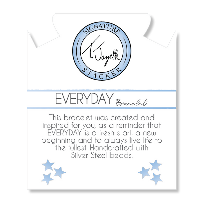 Defining Bracelet- Everyday Bracelet with Silver Steel Beads