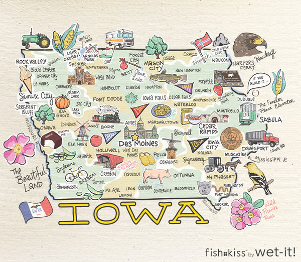 Fishkiss Iowa - Swedish Dish Cloth