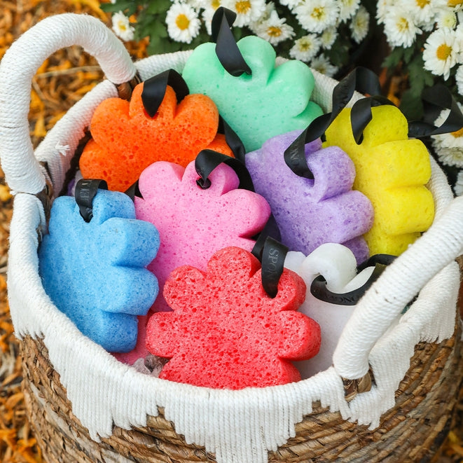 Freesia Pear Wildflower Bath Sponge - 14+ Washes