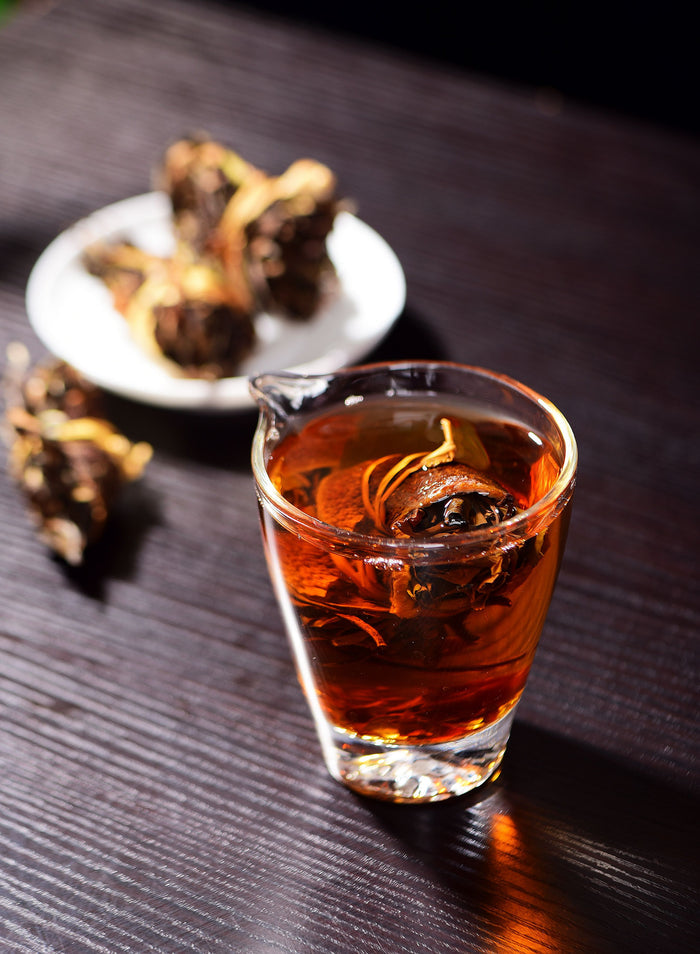 Fuding "Three Treasure" White Tea in Tangerine with Rice Stalk | Yunnan Sourcing Tea Shop