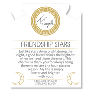 Gold Collection - Madagascar Quartz Stone Bracelet with Friendship Stars Gold CharmGold Charm