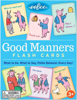 Good Manners Flash Cards