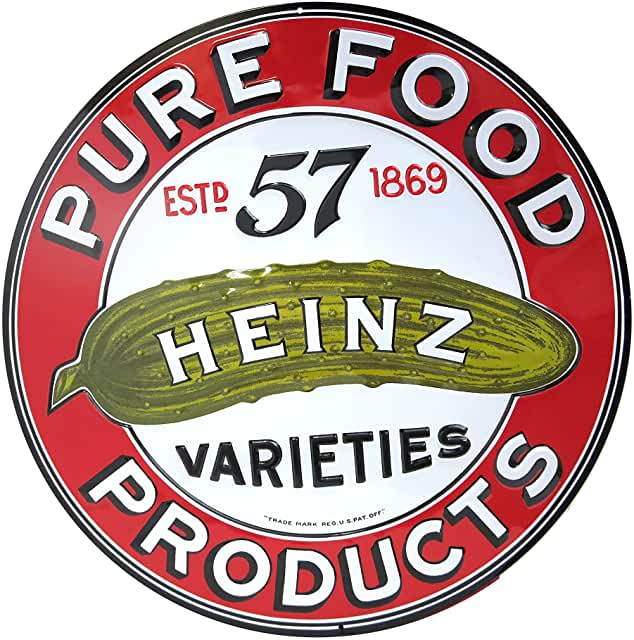 HEINZ ROUND TIN SIGN