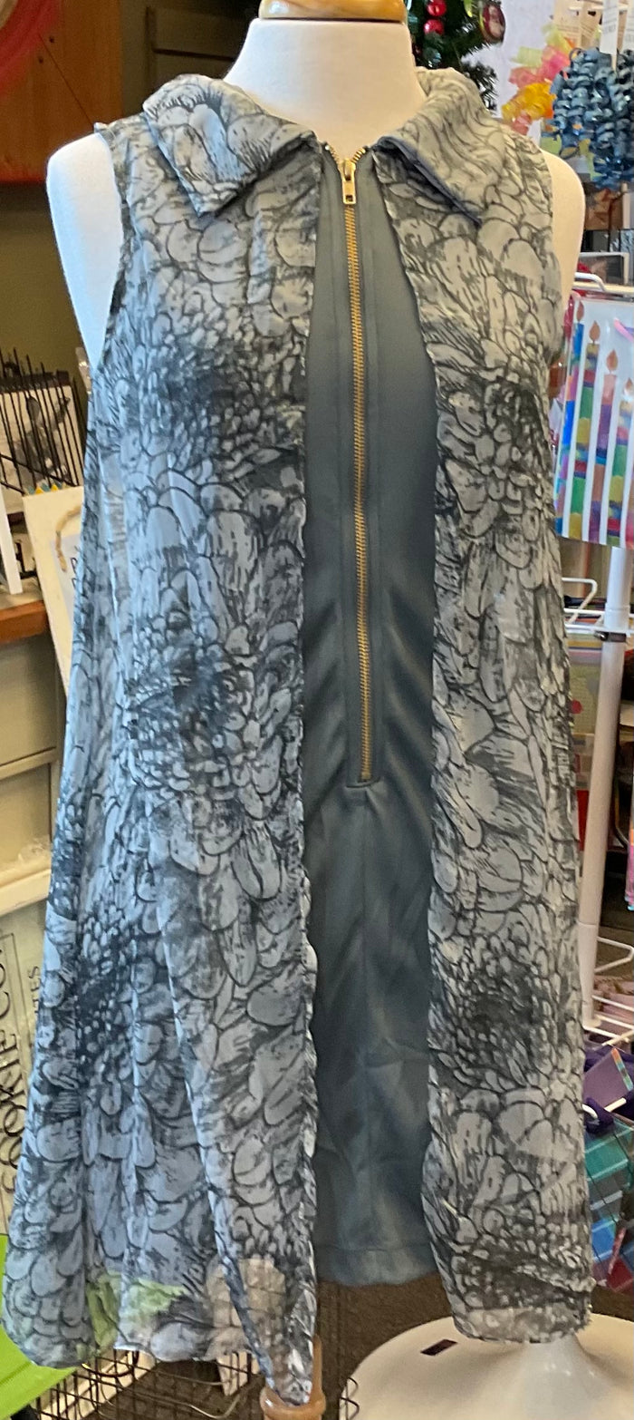 HOPELESS ROMANTIC REVERSIBLE DRESS STEEL XSMALL