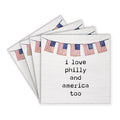 I Love America Too Personalized Coaster Set