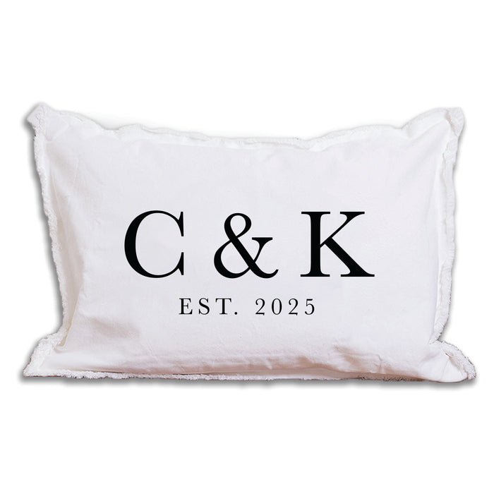 Initials EST Personalized Pillow