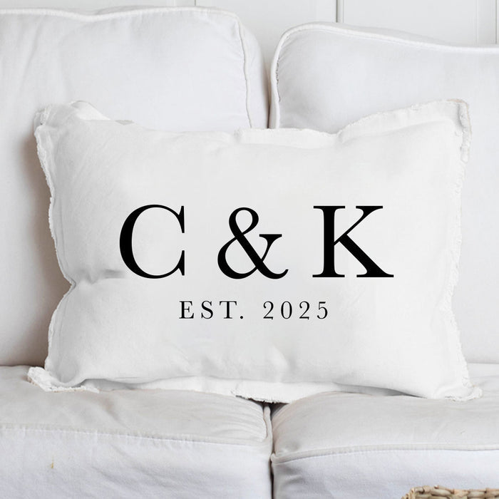 Initials EST Personalized Pillow
