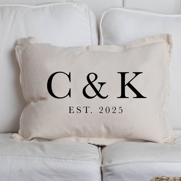 Initials EST Personalized Pillow
