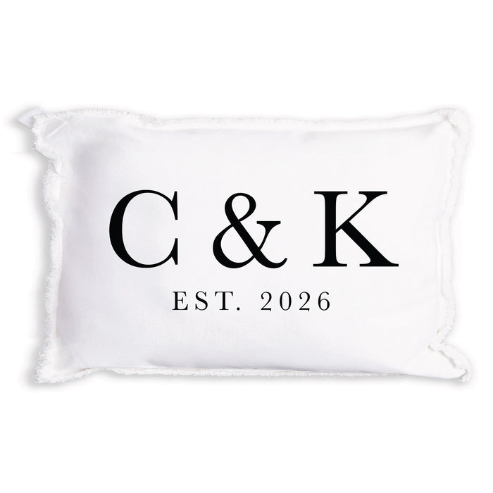 Initials Established Personalized Pillow