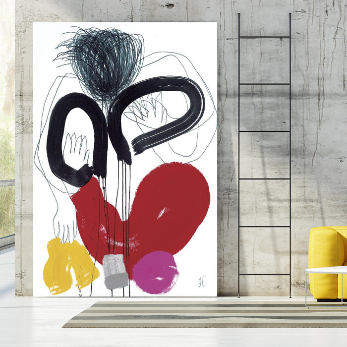 Jeux de Corps VI by Helene Crecent on GIANT ART - red abstract