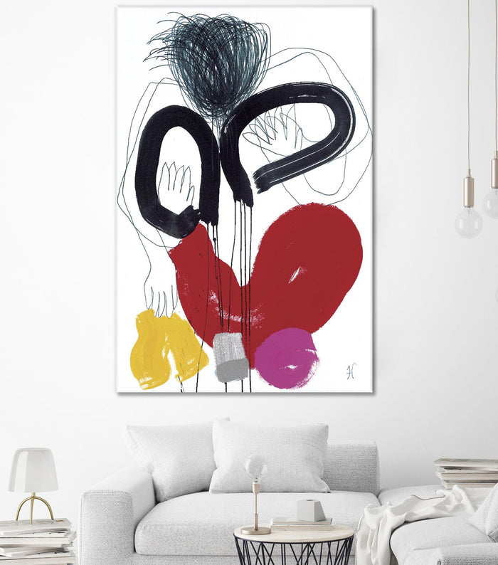 Jeux de Corps VI by Helene Crecent on GIANT ART - red abstract