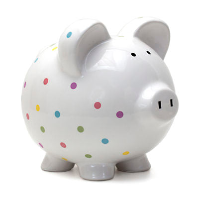 LARGE CONFETTI PIGGY BANK
