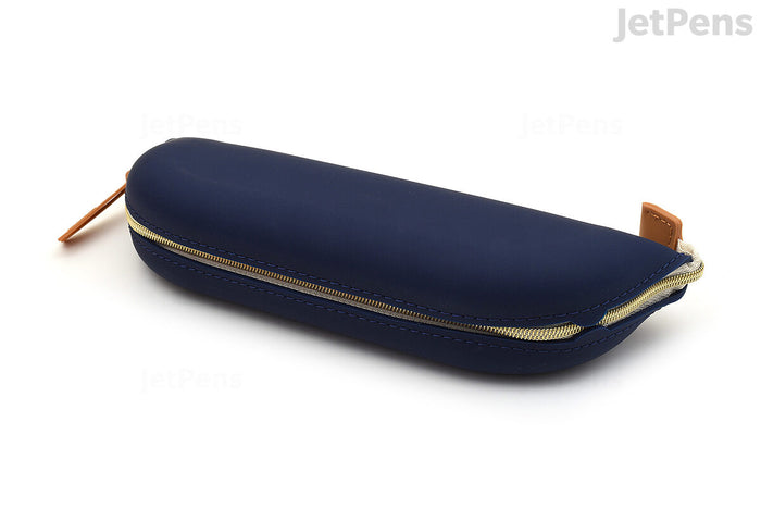 Lihit Lab Bloomin Zippered Pen Case - Navy