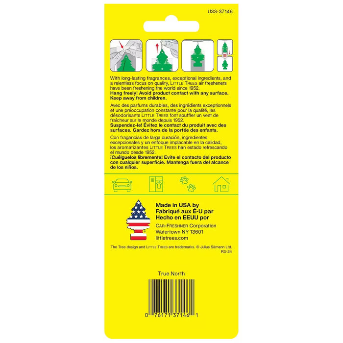 LITTLE TREES True North Car Air Fresheners, 3 Ct - 96 Pack