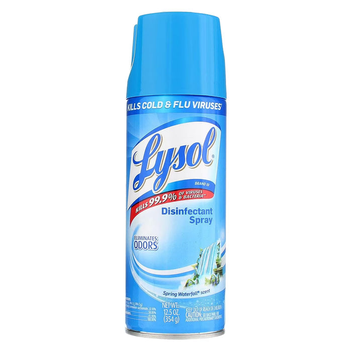 Lysol Spring Waterfall Disinfectant Spray, 12.5 oz - 12 Pack