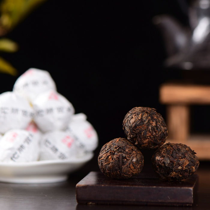 Mang Fei Mountain of Yong De Ripe Pu-erh Tea Dragon Balls | Yunnan Sourcing Tea Shop