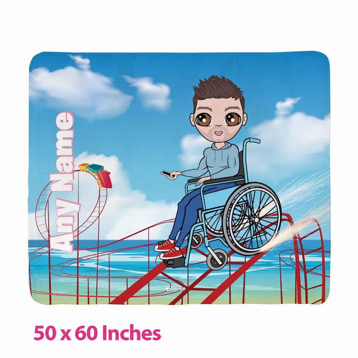 Mens Thrill Seeker Wheelchair Fleece Blanket - Image 3