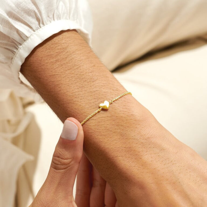 Mini Charms Heart Bracelet In Gold-Tone Plating