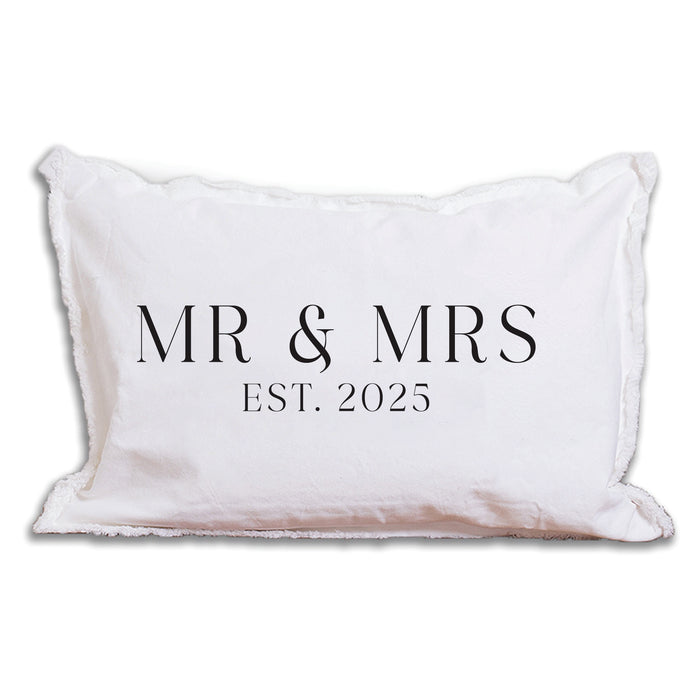 Mr & Mrs Established Personalized Pillow