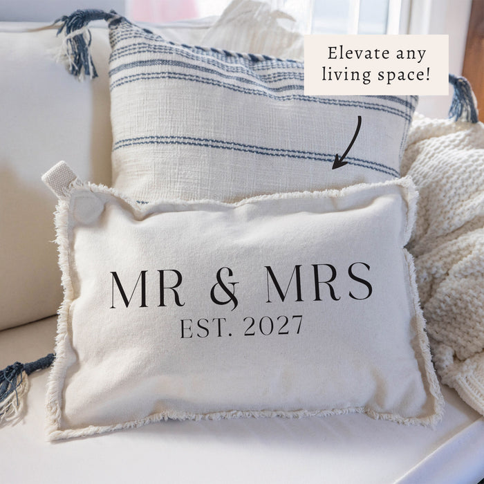 Mr & Mrs Established Personalized Pillow