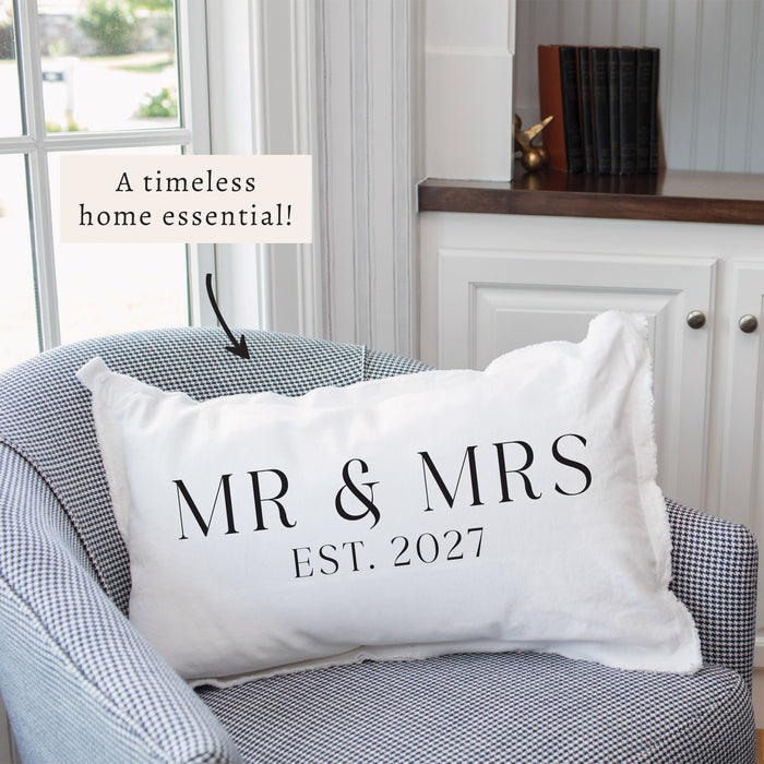 Mr & Mrs Established Personalized Pillow