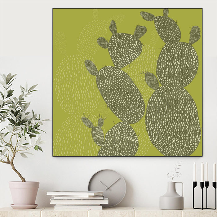 Opuntia II by Chariklia Zarris on GIANT ART - green coastal & tropical abstract