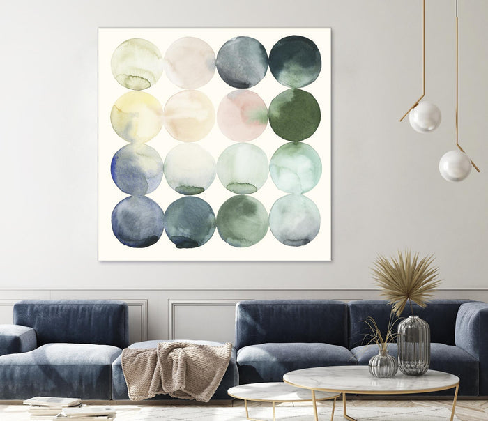 Pastel Hoops II by Grace Popp on GIANT ART - green abstract
