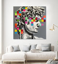 Pixel david by eugenia retana on GIANT ART - gray mixed media