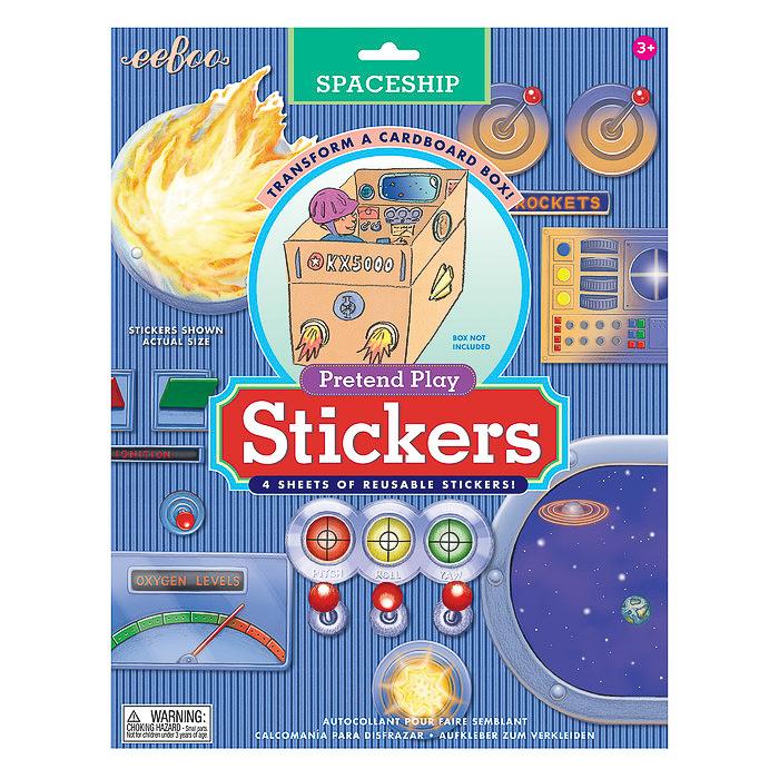 PRETEND PLAY Stickers- SPACESHIP by EeBoo