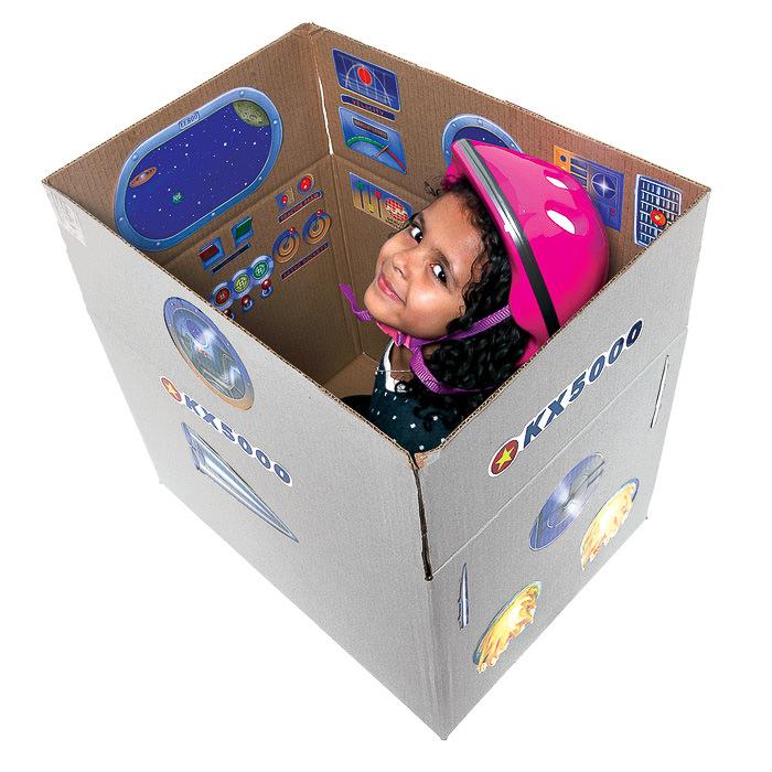 PRETEND PLAY Stickers- SPACESHIP by EeBoo