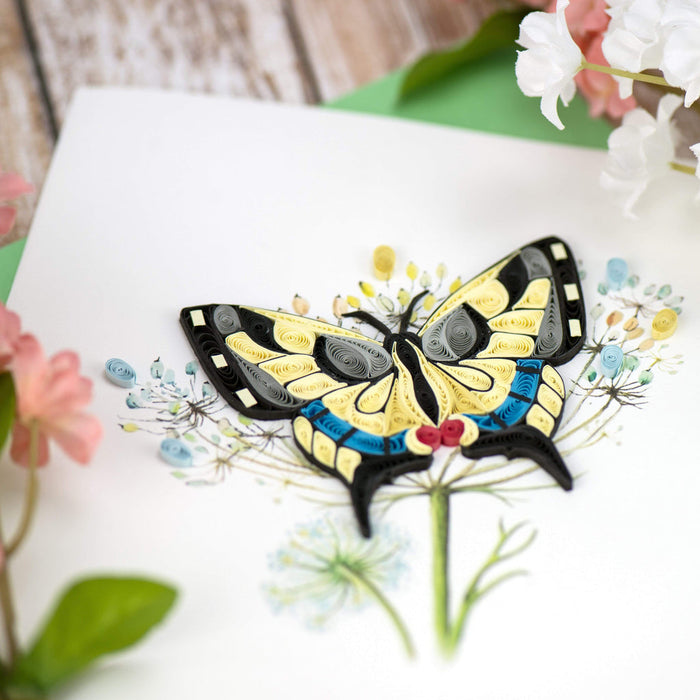 Quilled Swallowtail Butterfly Greeting Card