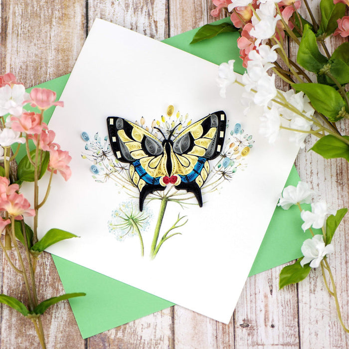 Quilled Swallowtail Butterfly Greeting Card