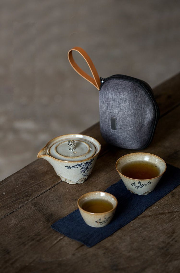 Rose Bush Travel Tea Set With Easy Gaiwan and Cups | Yunnan Sourcing Tea Shop