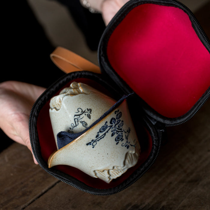 Rose Bush Travel Tea Set With Easy Gaiwan and Cups | Yunnan Sourcing Tea Shop