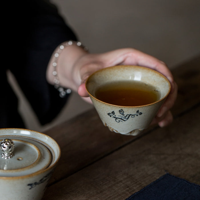 Rose Bush Travel Tea Set With Easy Gaiwan and Cups | Yunnan Sourcing Tea Shop