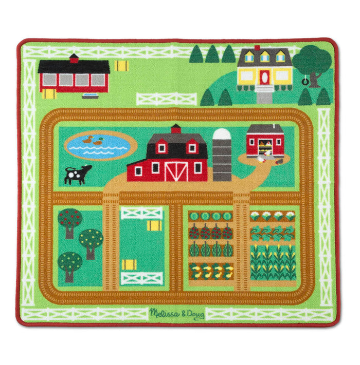 Round the Barnyard Farm Rug play set by Melissa and Doug