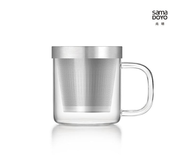 SAMA "Short Stuff" Glass and Stainless Steel Infuser Cup - S049 | Yunnan Sourcing Tea Shop