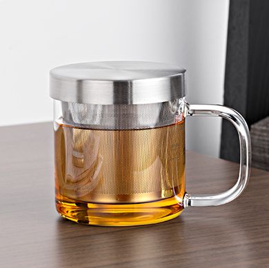 SAMA "Short Stuff" Glass and Stainless Steel Infuser Cup - S049 | Yunnan Sourcing Tea Shop