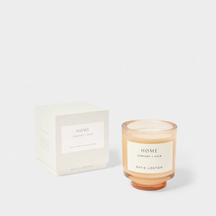 Sentiment Candle 'Home' - Fresh Linen And White Lily