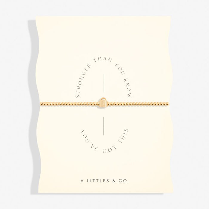 Share Happiness 'Stronger Than You Know, You Got This' Bracelet In Gold