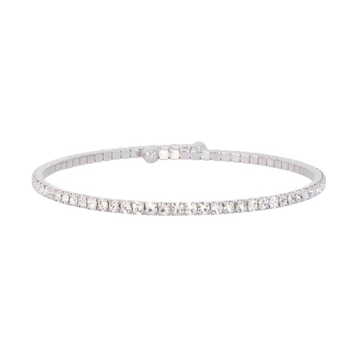 Silver Crystal Bangle
